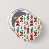 ロシアの人形 缶バッジ (正面&裏面)