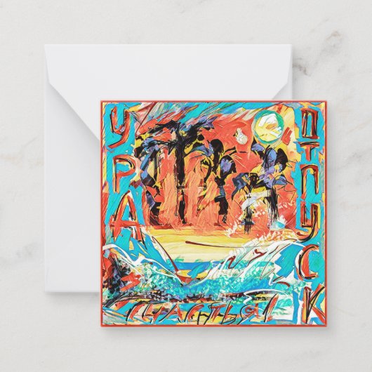 ロシアの休暇 / 休日の挨拶 ノートカード (正面)