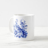 ロシアの伝統的な民芸ポーセリン風コーヒー コーヒーマグカップ (正面左)