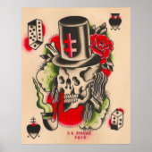 ロシアの喫煙スカル ポスター (正面)