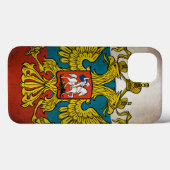 ロシアの国旗がなびく Case-Mate iPhoneケース (裏面 (横))