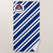 ロシアの国旗エンブレム ビーチタオル (正面)