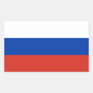 ロシアの国旗 長方形シール