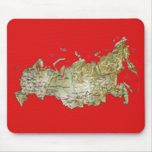 ロシアの地図のマウスパッド マウスパッド