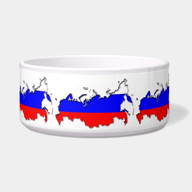 ロシアの地図ペットボウル ボウル (正面)