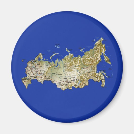 ロシアの地図マグネット マグネット (正面)