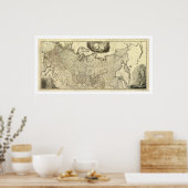 ロシアの地図1786 ポスター (キッチン)