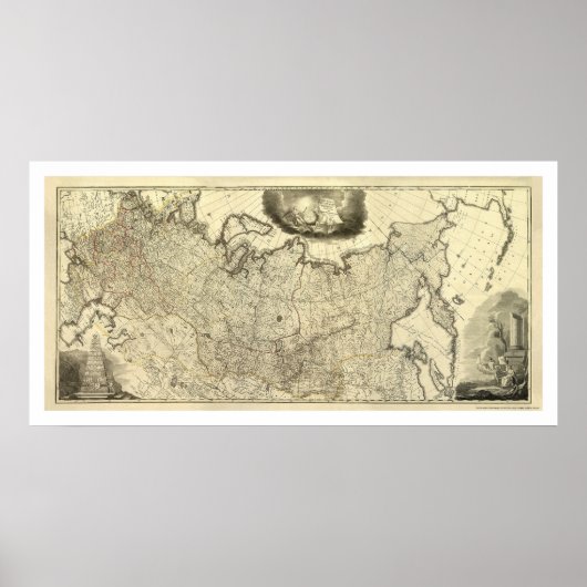 ロシアの地図1786 ポスター (正面)