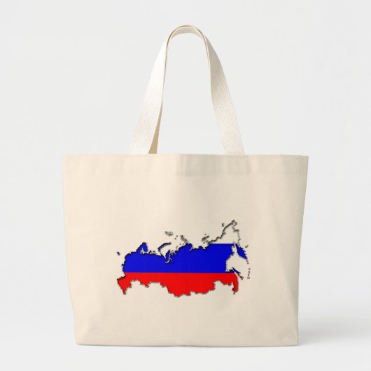ロシアの地図 ラージトートバッグ (正面)