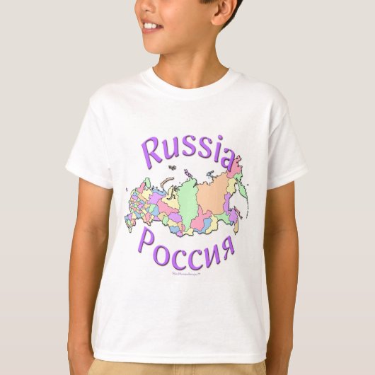 ロシアの地図 Tシャツ (正面)
