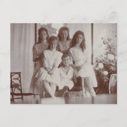 ロシアの子どもTsar、ロマーノフ、OTMA、アレクシス ポストカード (正面)