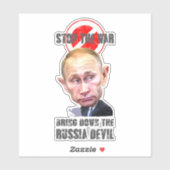 ロシアの悪魔 | 6"x 6" ステッカー シール (シート)