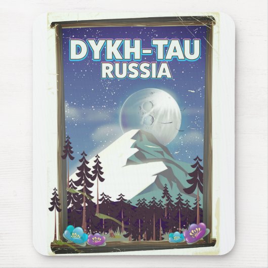 ロシアの旅行ポスター「ディフタウ」 マウスパッド (正面)