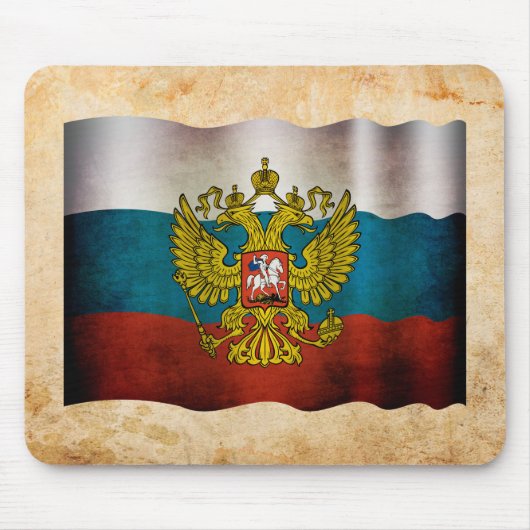 ロシアの旗が吹いている マウスパッド (正面)