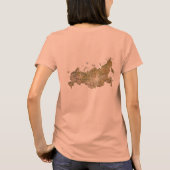 ロシアの旗と地図のTシャツ Tシャツ (裏面)