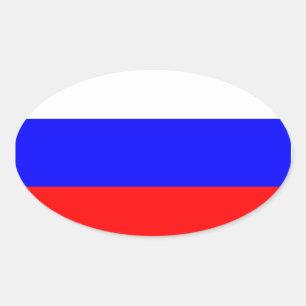 ロシアの旗のオーバルシール 楕円形シール