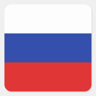 ロシアの旗のシール スクエアシール