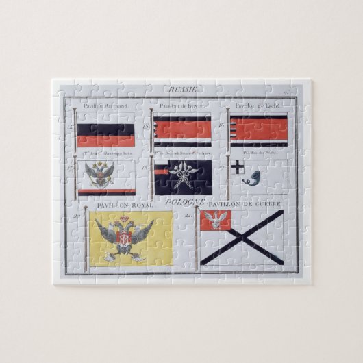 ロシアの旗のフランスのな本から、c.1819印を付けます ジグソーパズル (横)