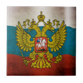 ロシアの旗を振っている タイル (正面)