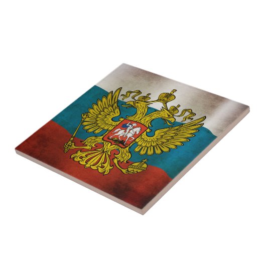 ロシアの旗を振っている タイル (側面)