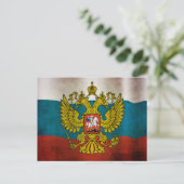ロシアの旗を振っている ポストカード (スタンド正面)