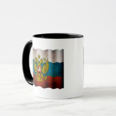 ロシアの旗を振っている マグカップ (正面左)
