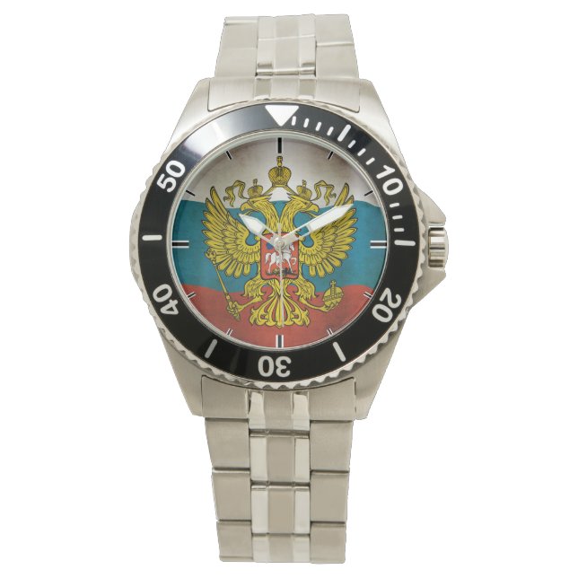 ロシアの旗を振っている 腕時計 (正面)