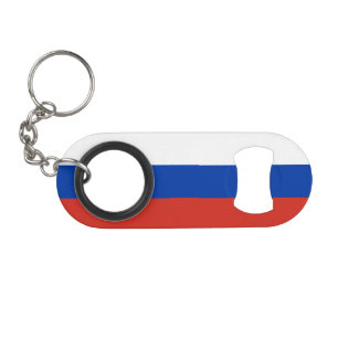 ロシアの旗 キーホルダー栓抜き