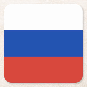 ロシアの旗 スクエアペーパーコースター
