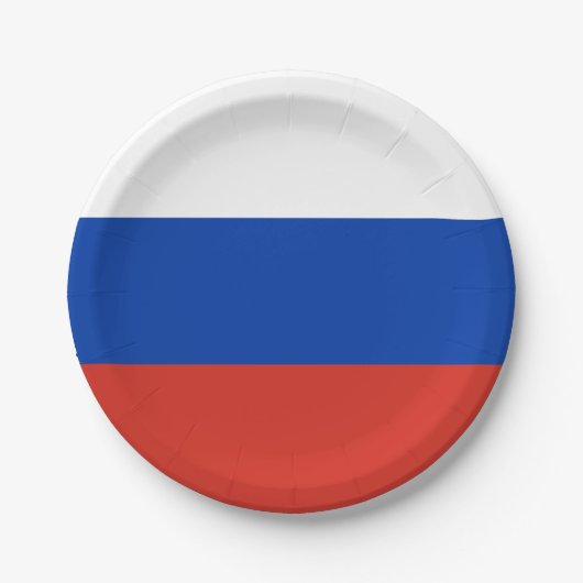 ロシアの旗 ペーパープレート (正面)