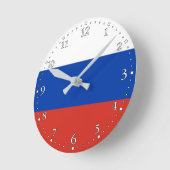 ロシアの旗 ラウンド壁時計 (傾斜)