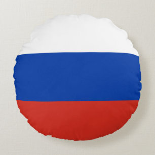 ロシアの旗（ロシア）円枕 ラウンドクッション