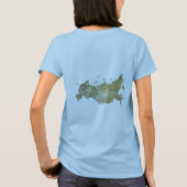 ロシアの旗+地図+テキストTシャツ Tシャツ (裏面)