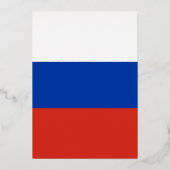 ロシアの旗 箔招待状 (裏面)