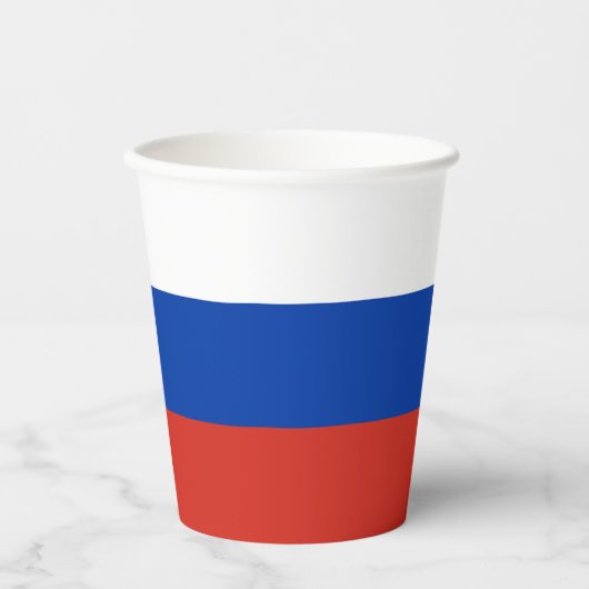 ロシアの旗 紙コップ (正面)