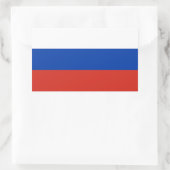 ロシアの旗 長方形シール (バッグ)