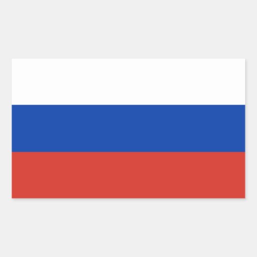 ロシアの旗 長方形シール (正面)