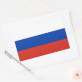 ロシアの旗 長方形シール (封筒)
