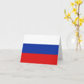 ロシアの旗Notecard カード (黄色い花)