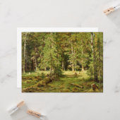 ロシアの林(素朴横) （緑の森） カード (正面/裏面インサイチュ)