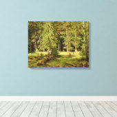 ロシアの林(素朴横) （緑の森） キャンバスプリント (インサイチュ (ウッドフロア))