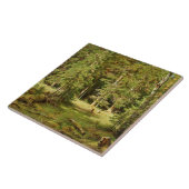 ロシアの林(素朴横) （緑の森） タイル (側面)