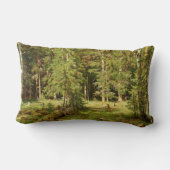ロシアの林(素朴横) （緑の森） ランバークッション (裏面)