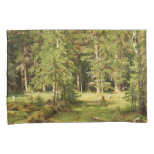 ロシアの林(素朴横) （緑の森） 枕カバー (正面右)