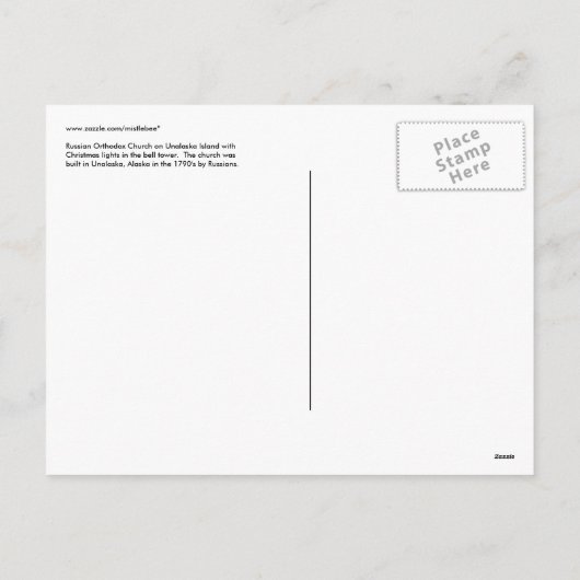 ロシアの正教会 シーズンポストカード (裏面)