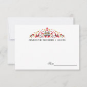 ロシアの民俗芸術 ホクロマ 結婚アドバイスカード 招待状 (正面)