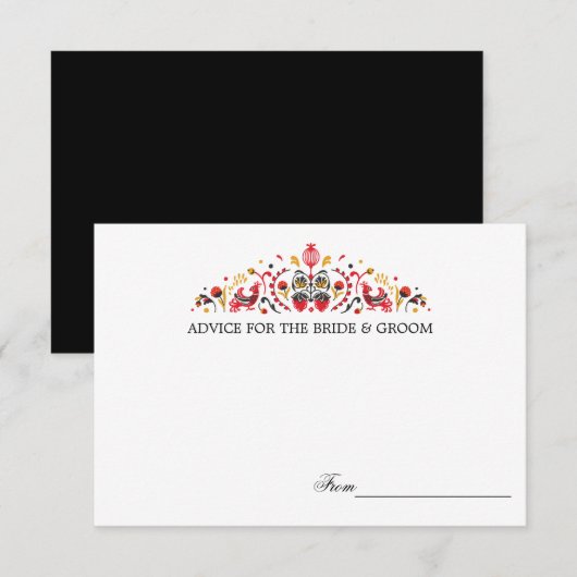 ロシアの民俗芸術 ホクロマ 結婚アドバイスカード 招待状 (正面/裏面)