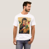 ロシアの永遠の助けの聖母マリアのイコン Tシャツ (正面フル)