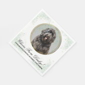 ロシアの犬結婚付きテリアのナプキン スタンダードランチョンナプキン (角)