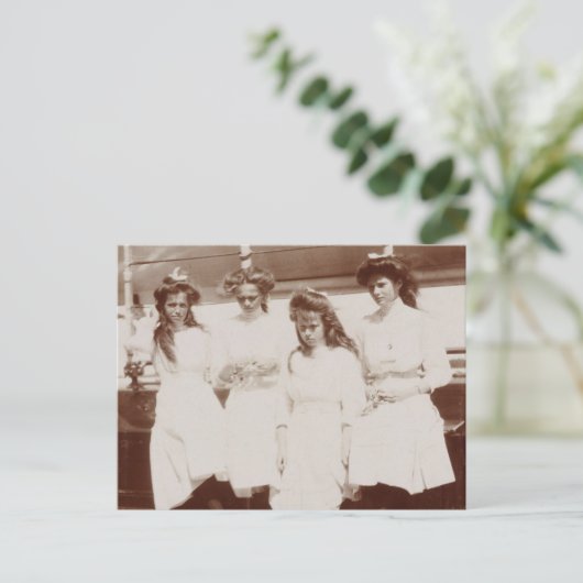 ロシアの皇帝の娘たち - ロマノフ王女たち - OTMA ポストカード (スタンド正面)